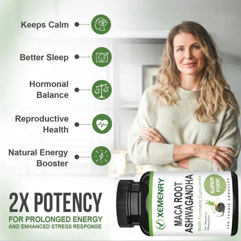 Men's Maca Root + Ashwagandha Supplement | Boost Energy & Vitality