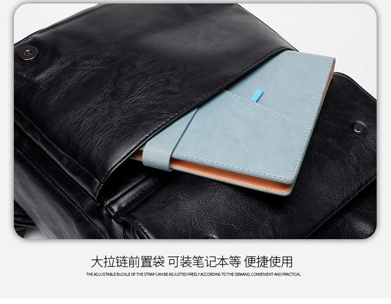 Men's Casual PU Leather Laptop Backpack | Stylish Travel Bags