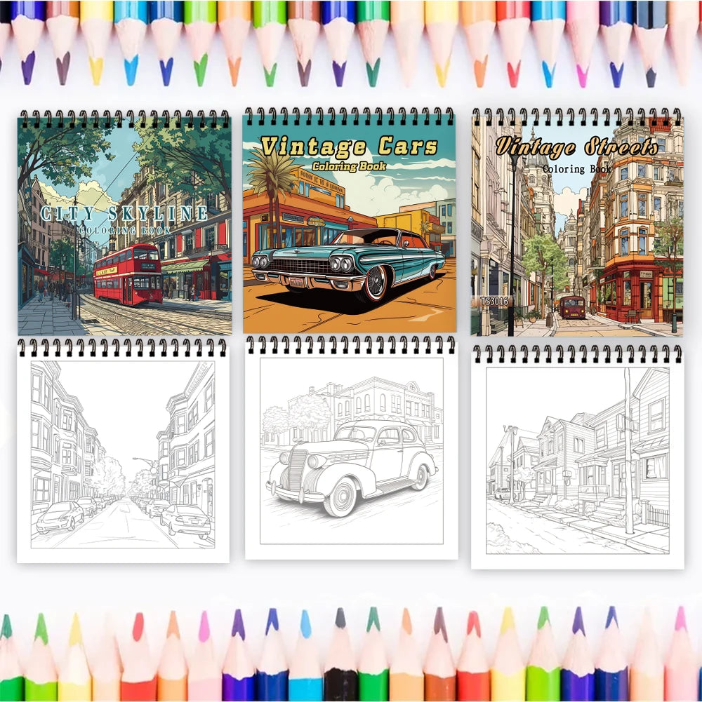 3pcs Illustrative Coloring Book Set | Stress Relief & Creativity