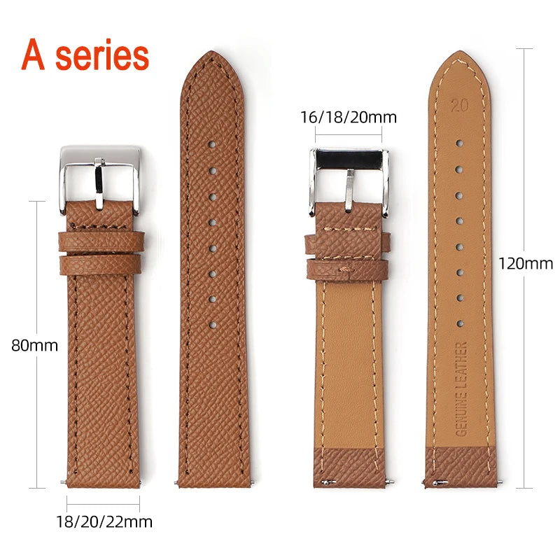 Calfskin Leather Watch Strap | Quick Release, Handmade Design