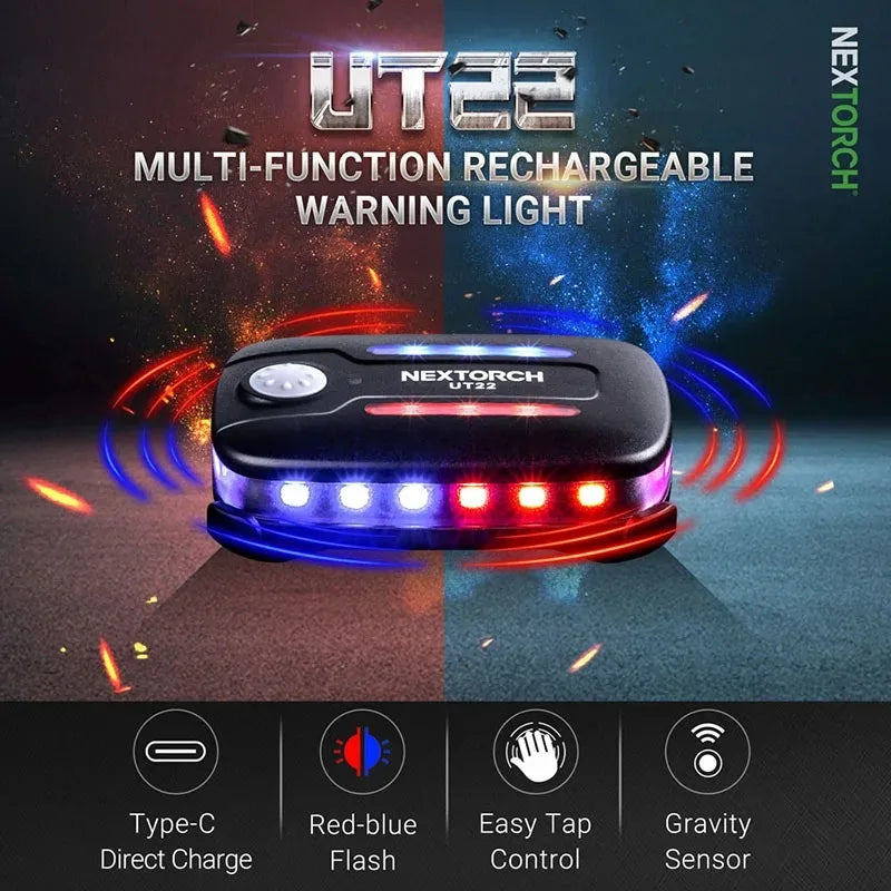 360° LED Police Lights | Upgraded Shoulder Light with Accessories