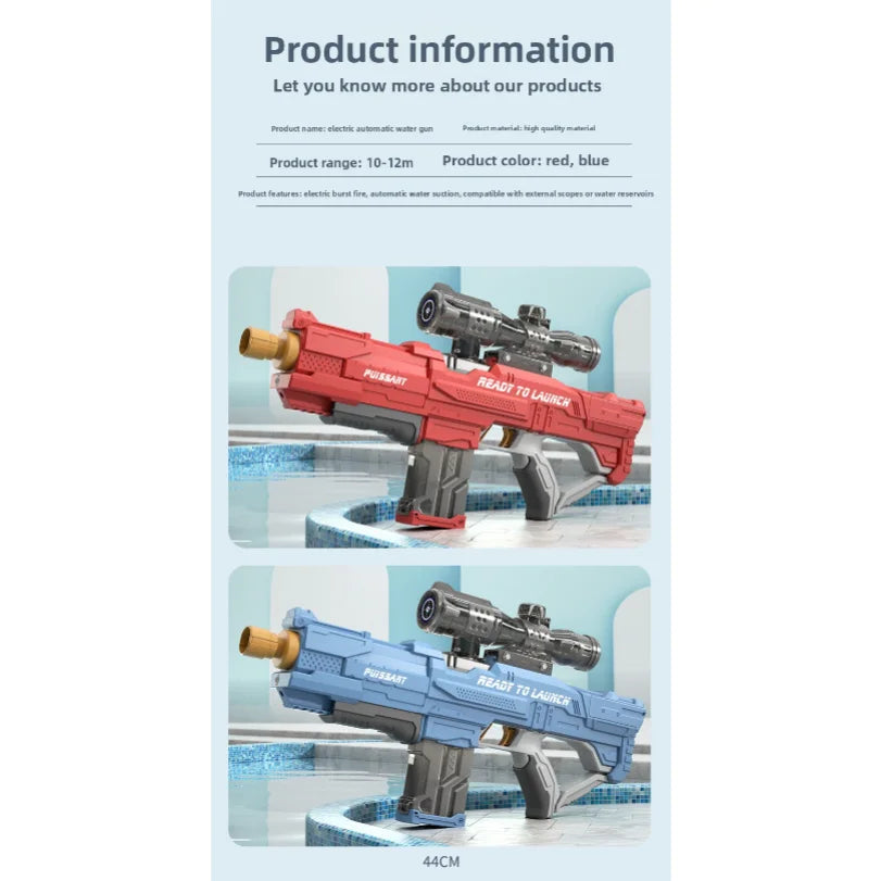 Electric High-Pressure Water Gun | Fun Water Play for All Ages