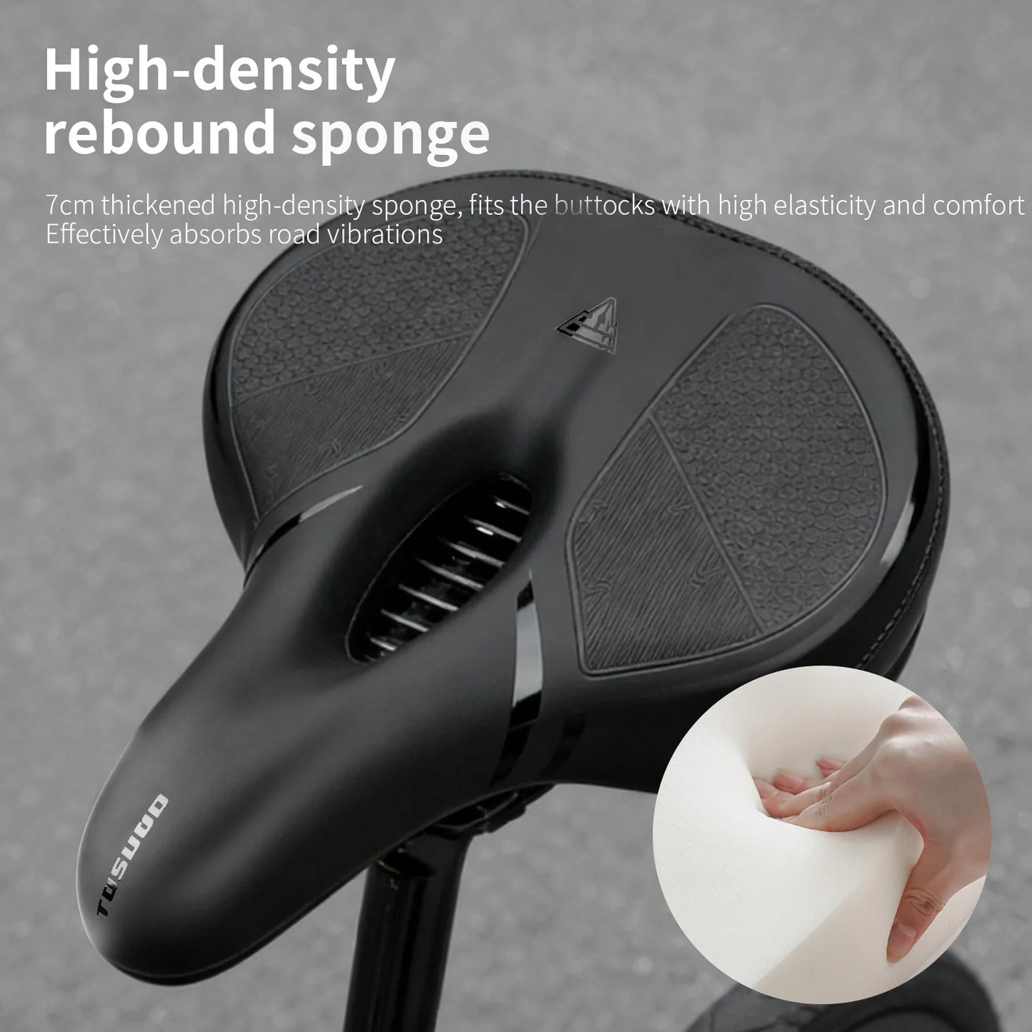 Universal Soft Bicycle Saddle - Shock Absorbing & Waterproof Cushion