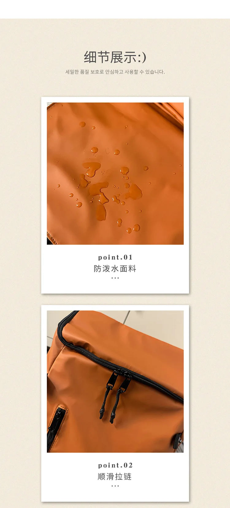 Large Waterproof Leather Backpack for Travel & Business - Unisex