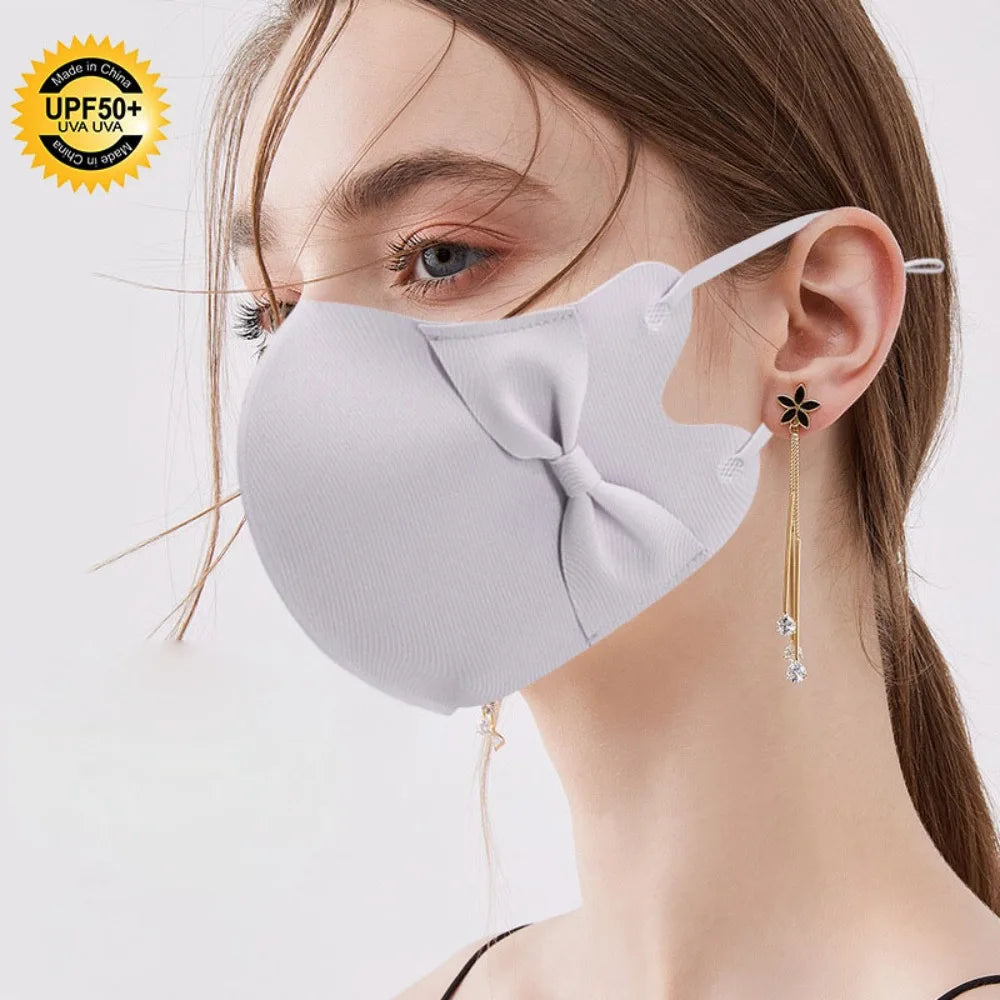 3D Bow Anti-UV Face Mask | Breathable UPF50+ Sunscreen Protection