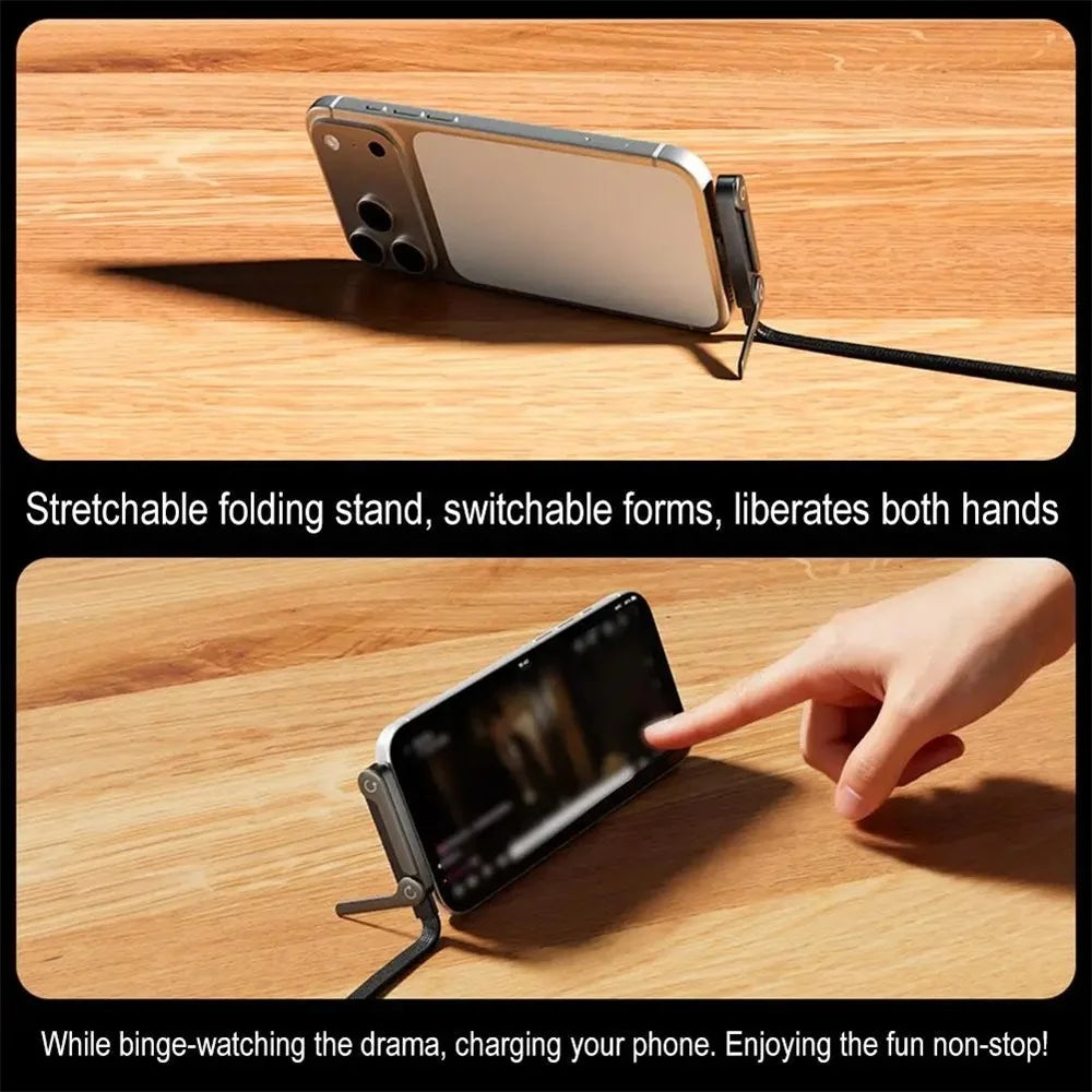 240W Fast Charging Cable & Foldable Phone Holder - 2-in-1 Design