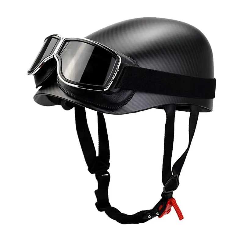 Retro Vintage Half Face Motorcycle Helmet for Men and Women