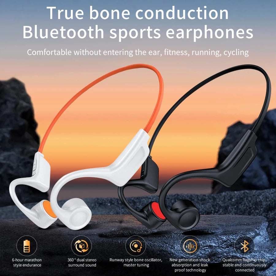 Wireless Bone Conduction Earphones | Waterproof Sports Headphones