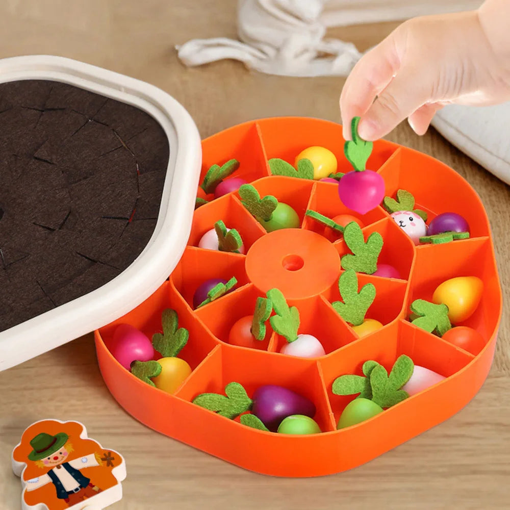 Colorful Shape Blocks Pull Carrot Game Set | Educational Toy for Kids