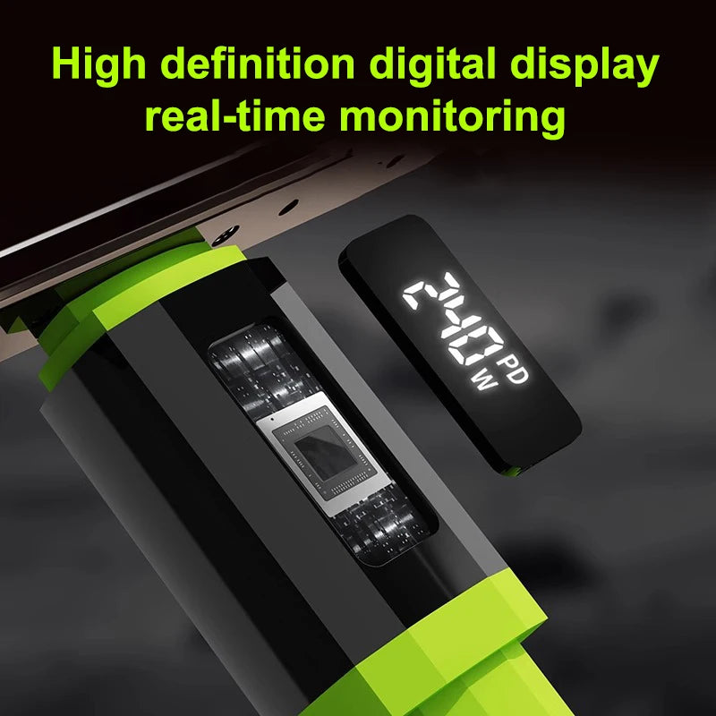 240W USB C Cable With Power Display | Fast Charging Cord