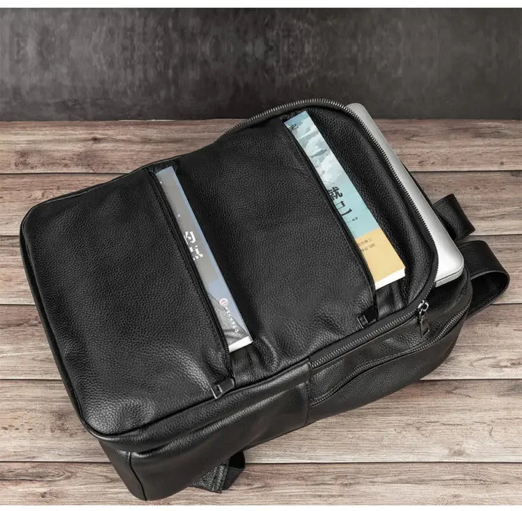 Men's Genuine Leather Business Backpack | Stylish & Functional
