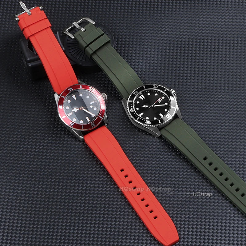 Quick Release Silicone Rubber Watch Strap | Soft Sports Watchband