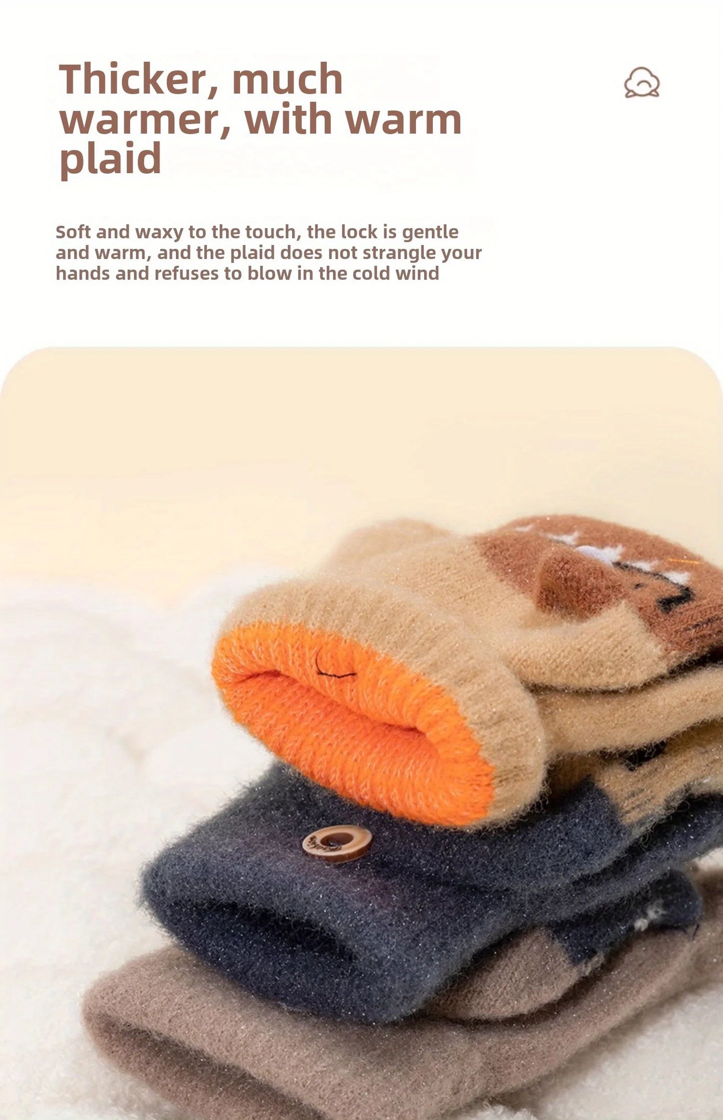 Kids Knitted Alligator Writing Gloves | Warm Winter Fingerless Gloves