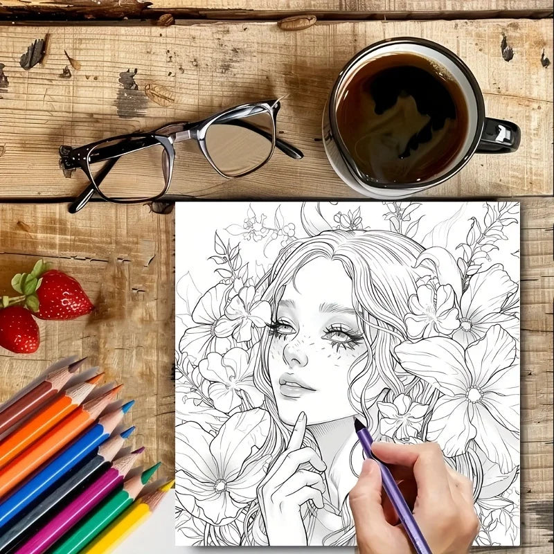 Adult 20x20cm Coloring Book | Stress Relief & Mindfulness