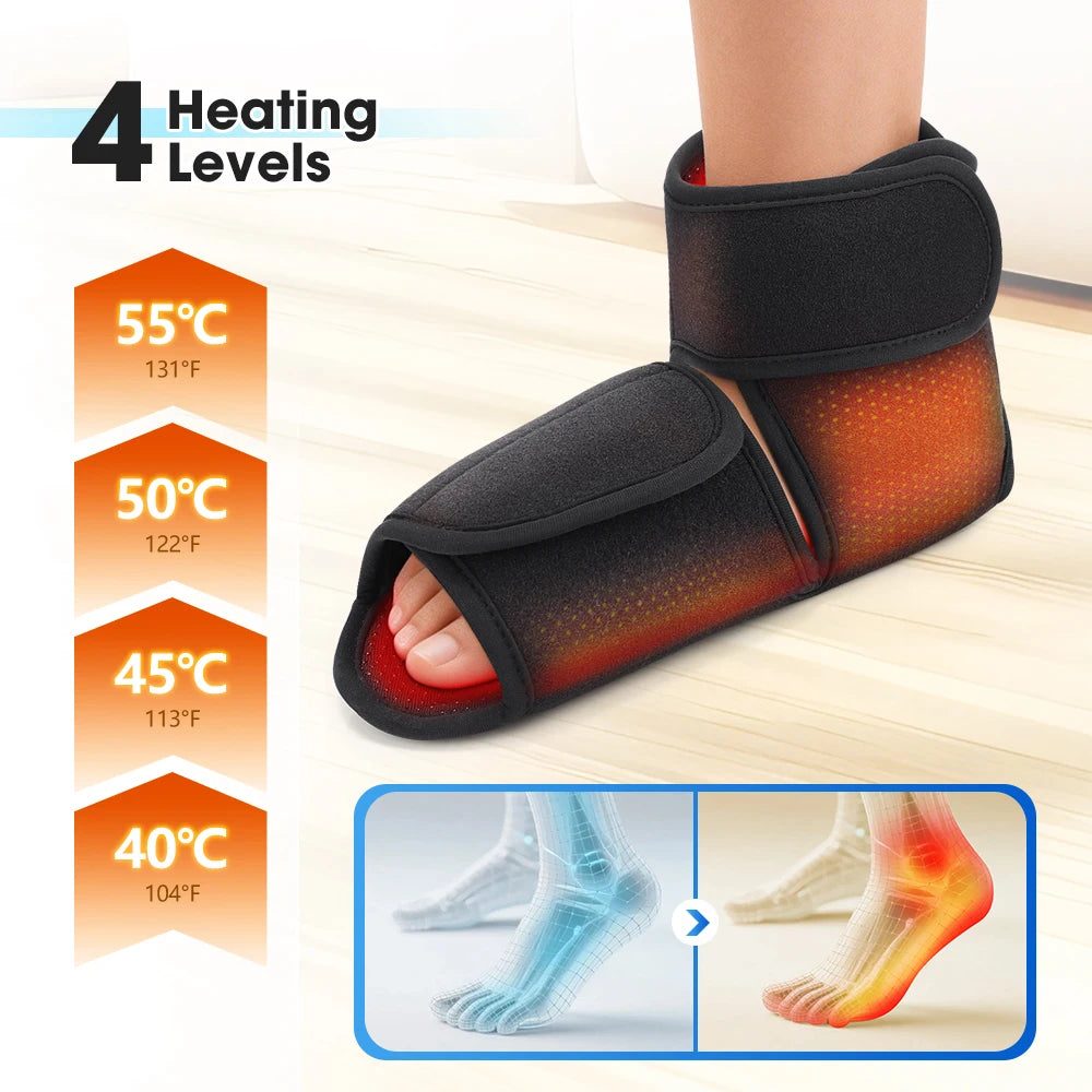 Wireless Air Pressure Ankle Massager | Electric Heating & Vibration