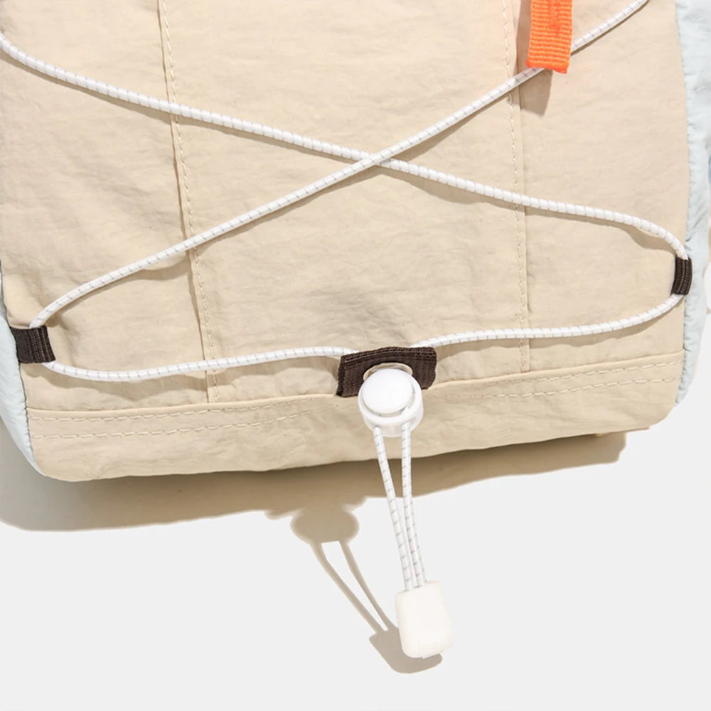 Color Block Mini Nylon Backpack | Lightweight Daypack for All Use