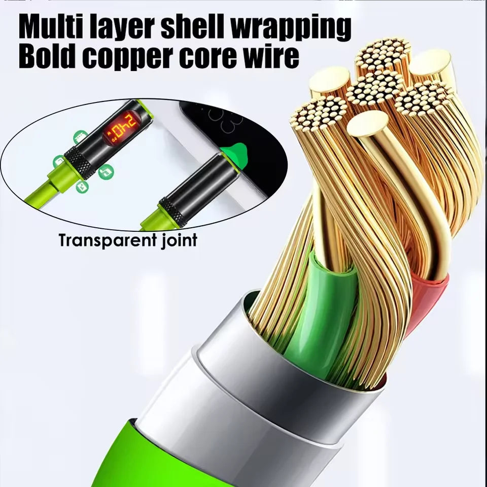 USB C Fast Charging Cable with LED Display | 100W & 240W