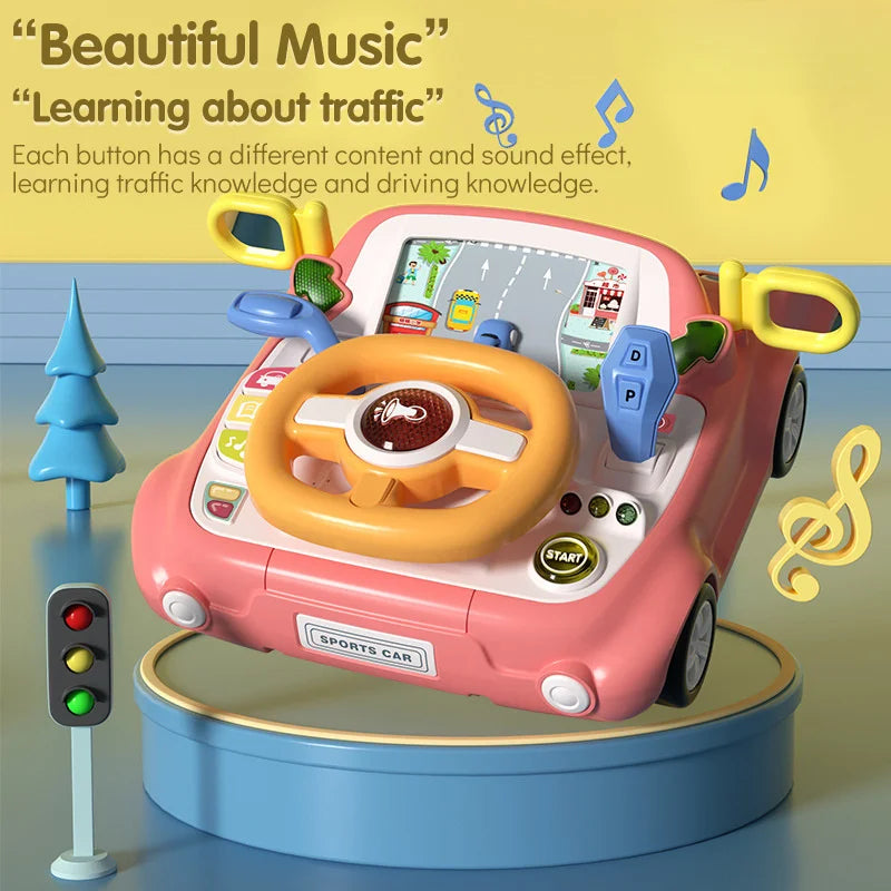 Juguete de volante eléctrico interactivo | Diversión musical sensorial