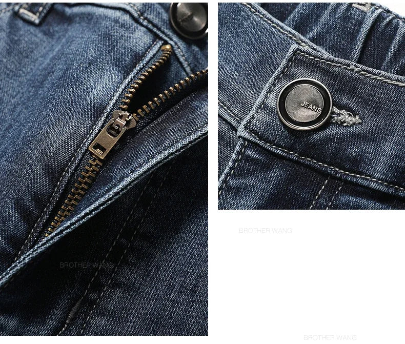 Men's Casual Loose-Fit Straight Jeans | Comfortable Everyday Denim