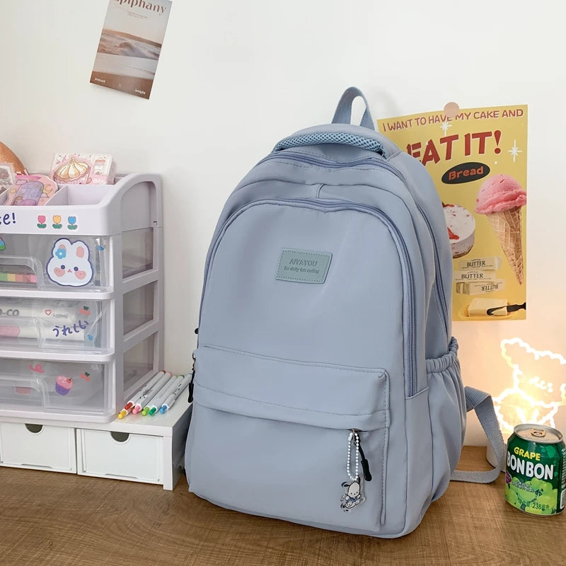 Stylish Waterproof College Backpack | Trendy Laptop School Bag