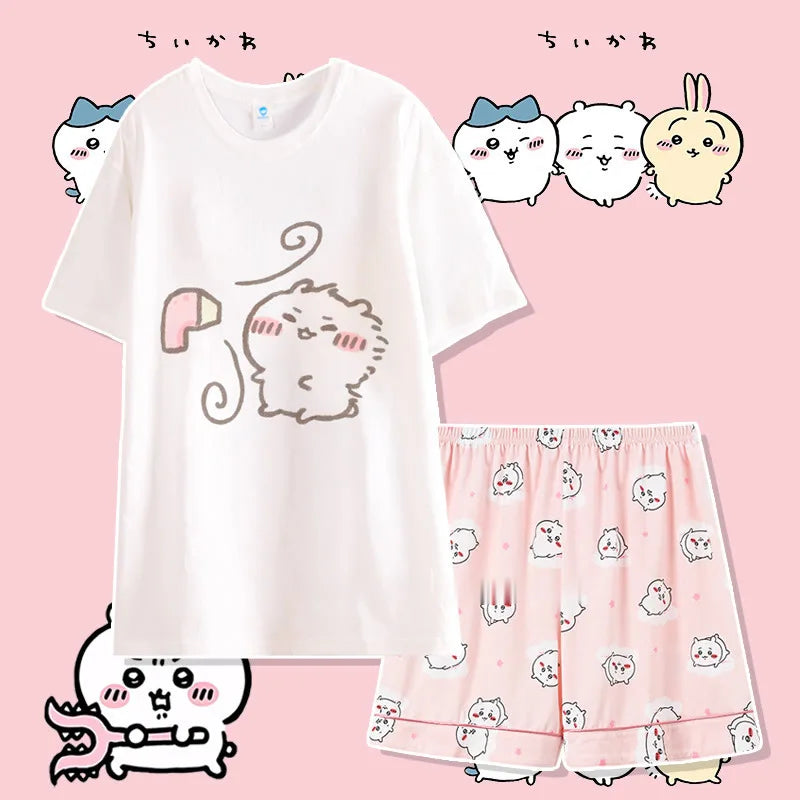 Cute Cartoon Pattern Summer Pajamas for Relaxed Comfort