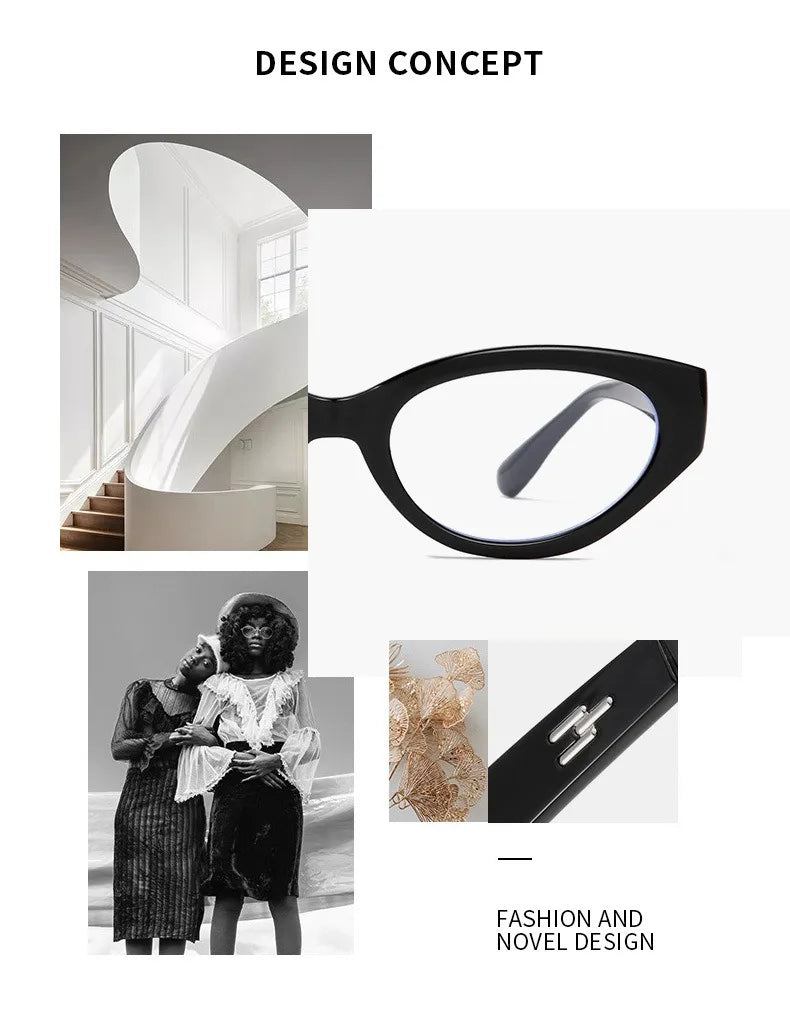 Vintage Cat Eye Reading Glasses for Women | Progressive Anti Blue Ray 2026