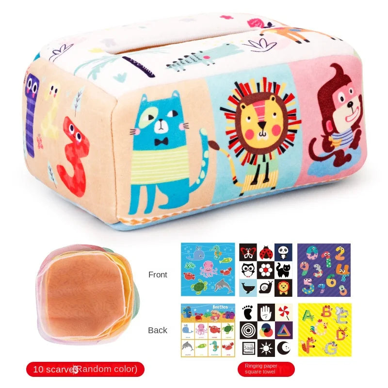 Baby Montessori Magic Tissue Box | Sensory Learning Toy