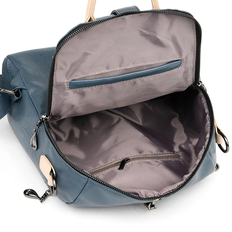Stylish Women's Soft Leather Backpack | Ideal for Travel & School