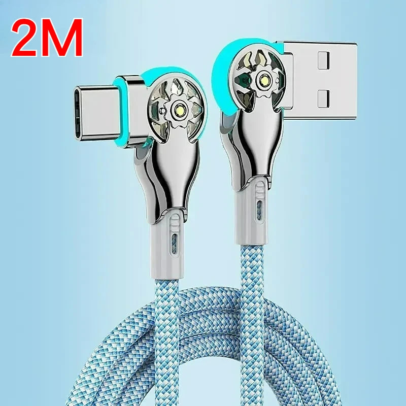 Fast Charge USB A to C Cable | 180 Degree Rotatable Durable Cord