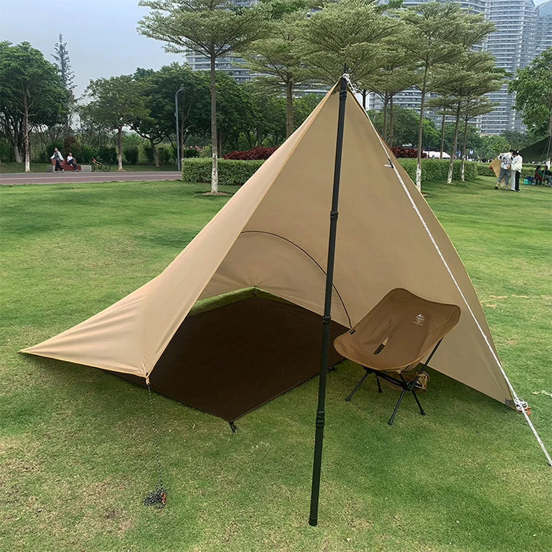 Portable Waterproof Camping Mat & Sun Shelter for Outdoor Fun
