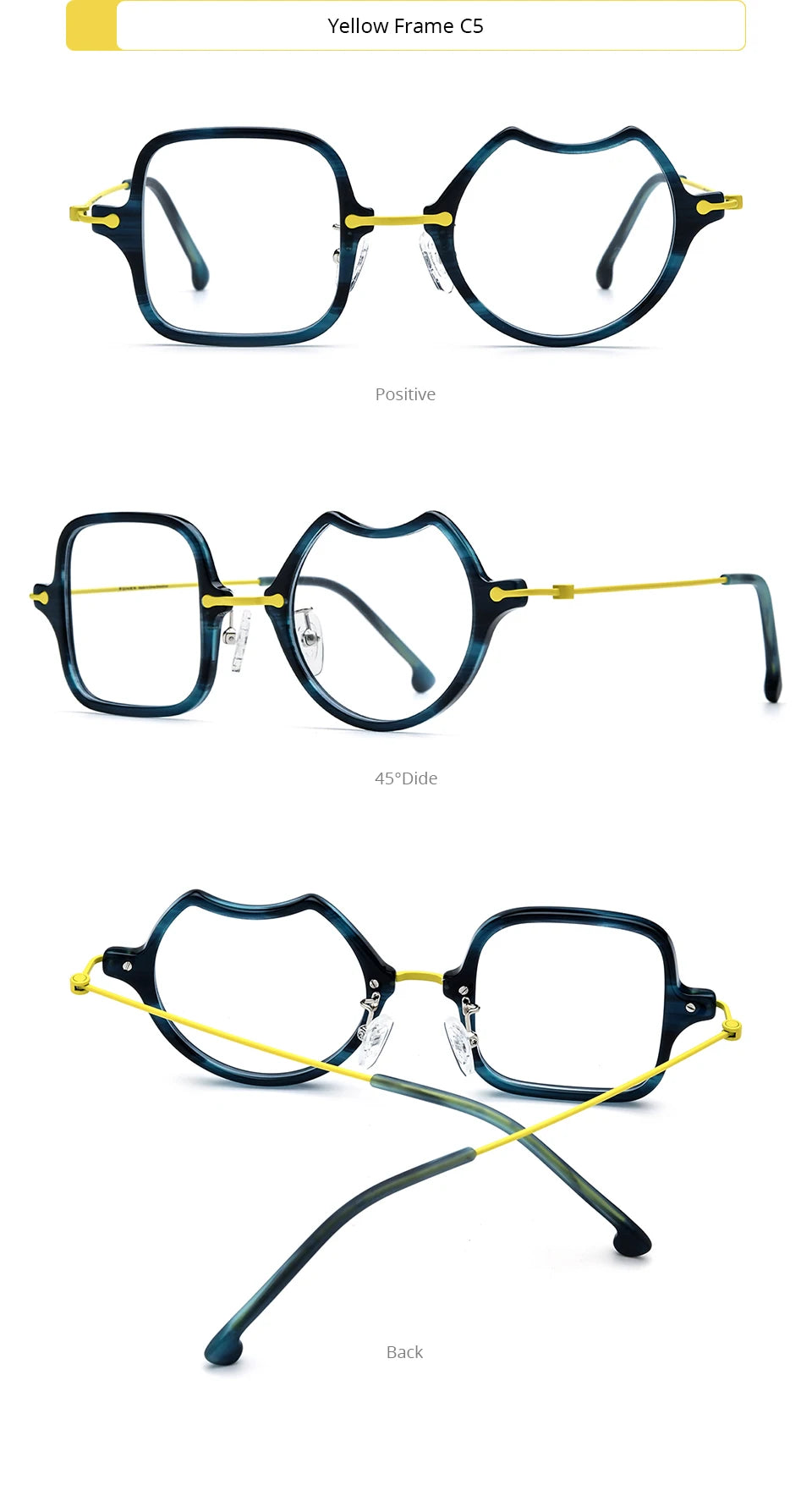 Monturas de gafas unisex cuadradas retro de titanio | Elegantes y duraderas