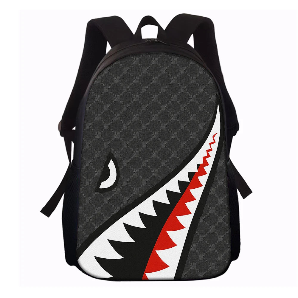 Trendy Shark Graphic Backpack Set | Ideal for School & Adventures