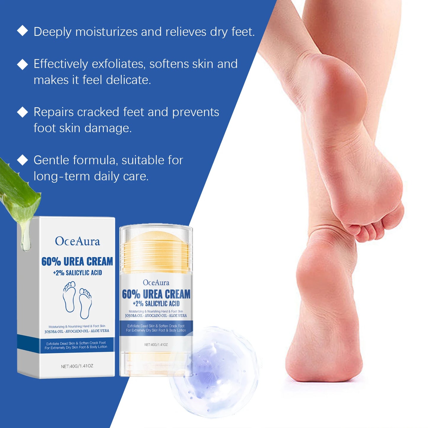 60% Urea Feet Cream for Extreme Dry Skin Relief and Nourishment