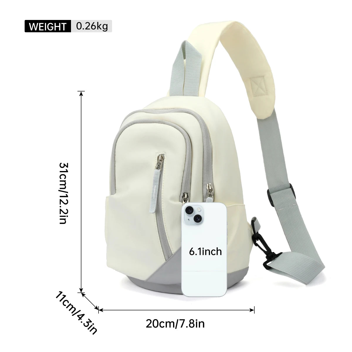 Men's and Women's Lightweight Crossbody Bag for Outdoor Adventures