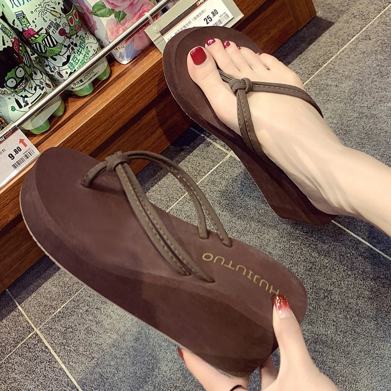 Trendy High-Heeled Flip-Flops for Women | Stylish Summer Sandals