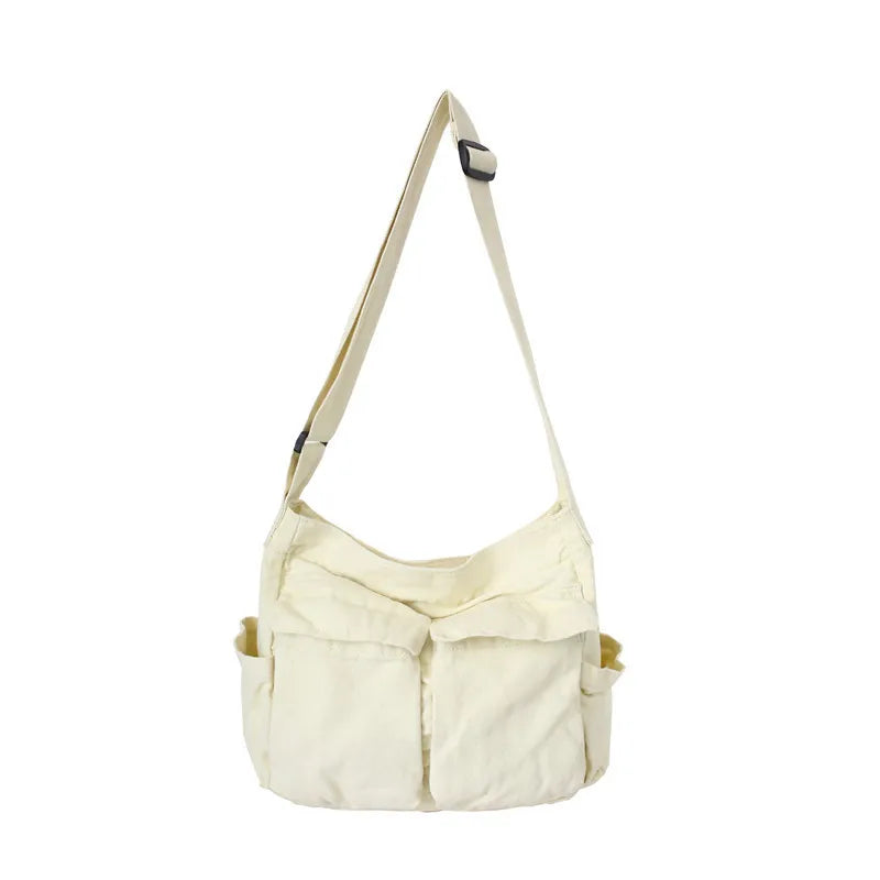 Large Capacity Canvas Shoulder Bag | Versatile Retro Messenger Bag