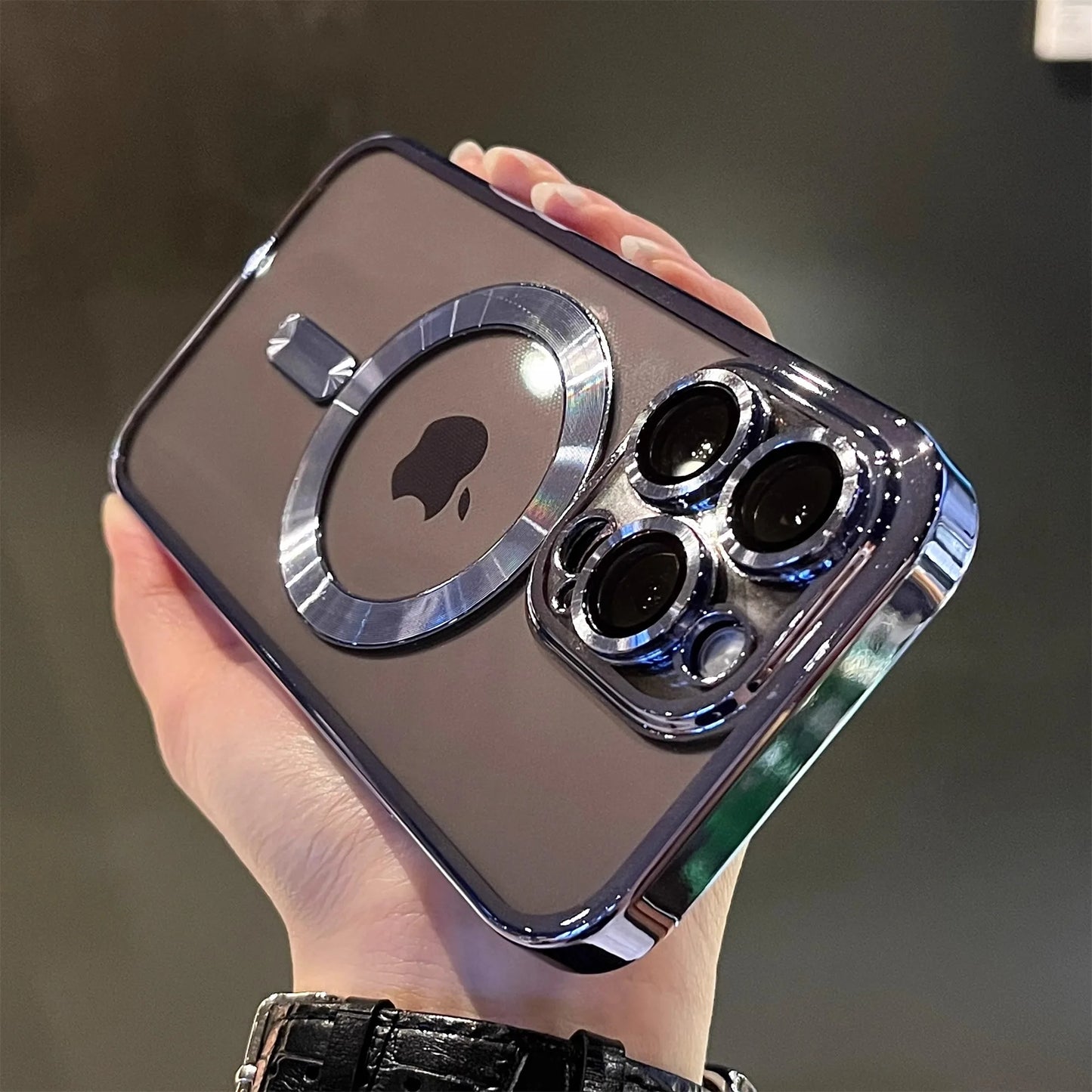 Luxury Magnetic Clear Case for MagSafe iPhone | Shockproof Cover