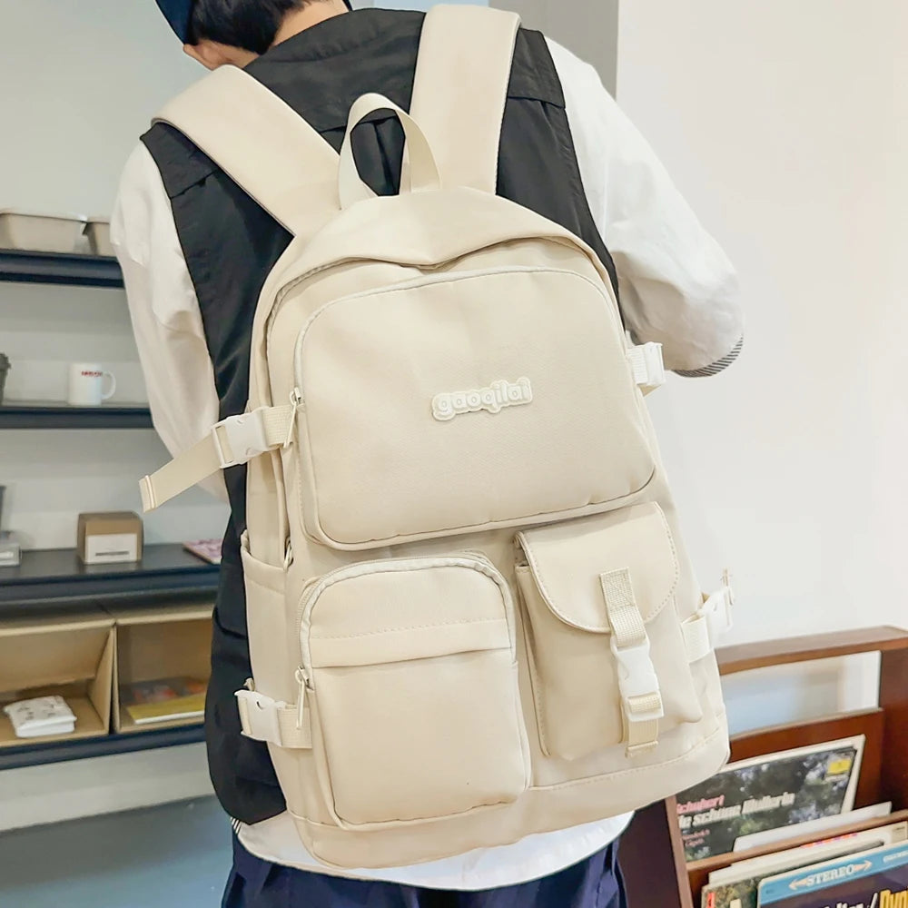 Stylish Versatile Solid Color Backpack for Work & Travel