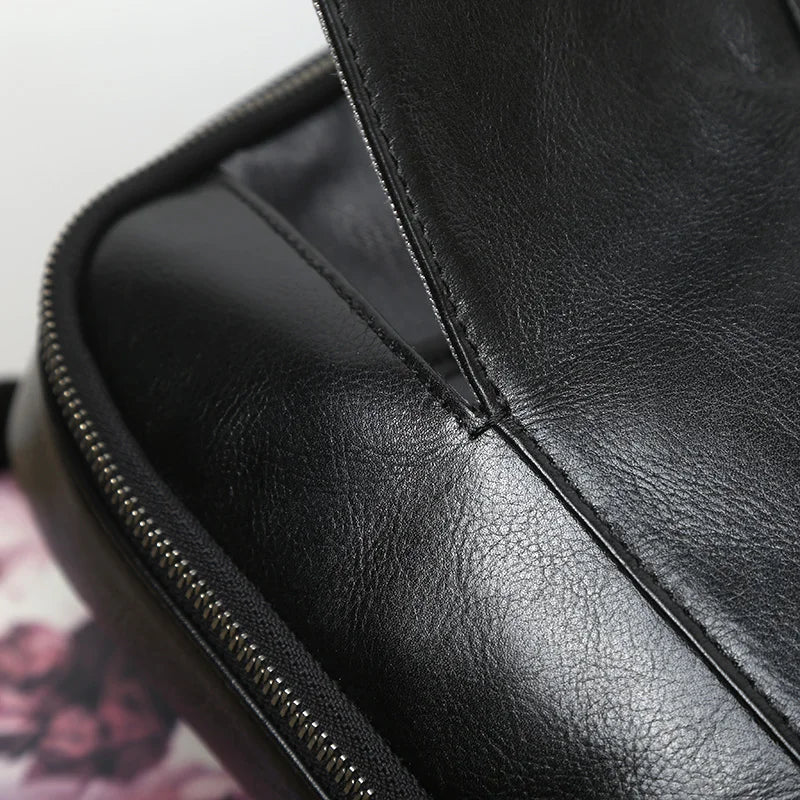 Men's Vintage Leather Backpack | High Capacity Computer Bag