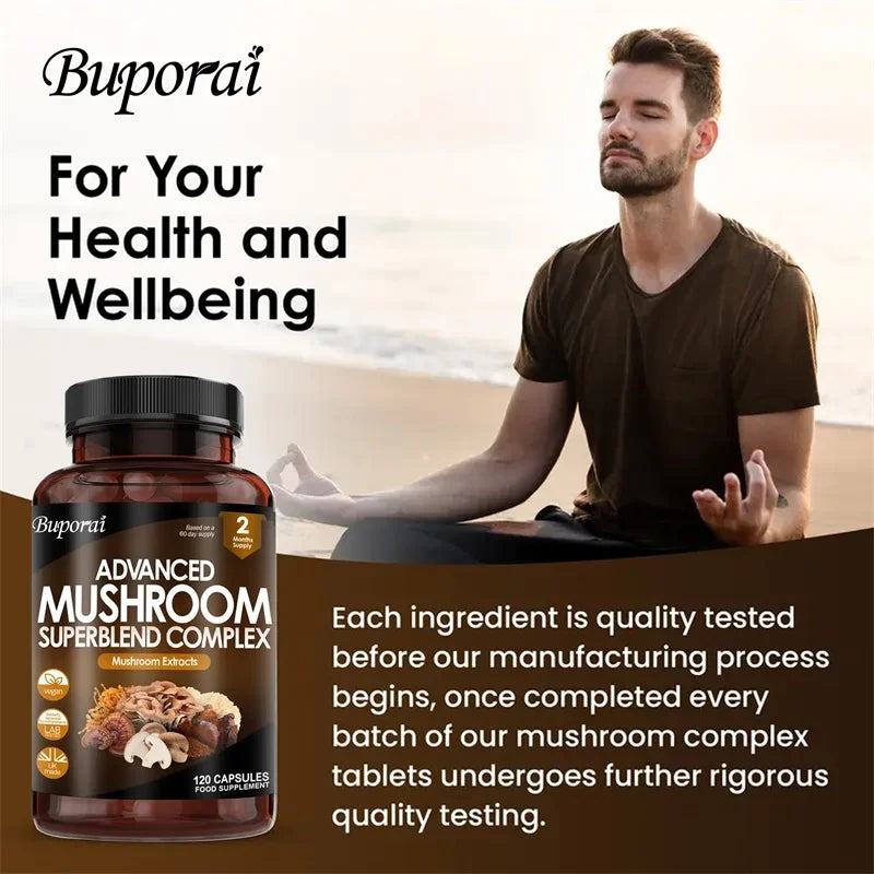 Mushroom Super Blend Complex for Brain & Immune Support