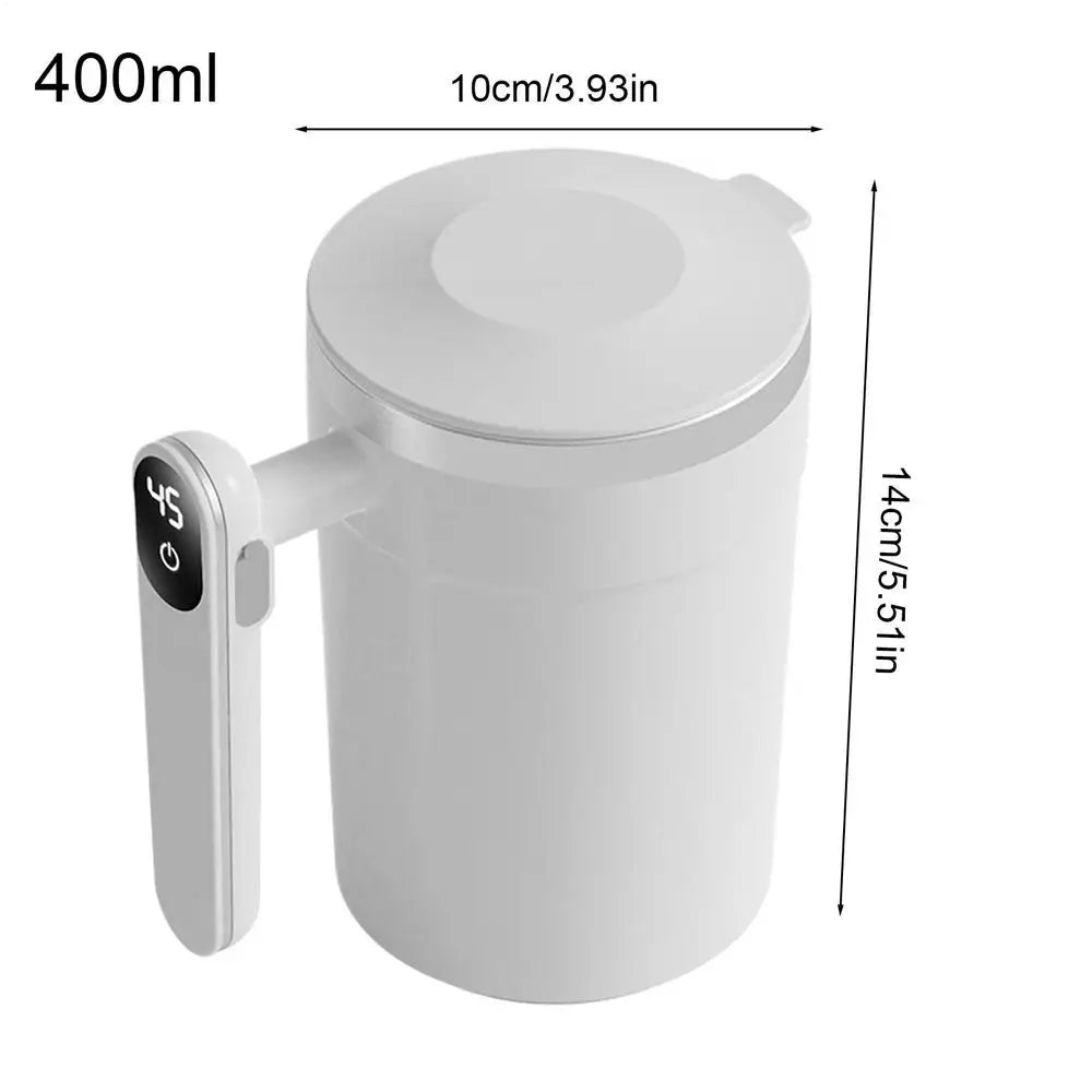 400ml Electric Self Stirring Coffee Mug with LCD Thermometer