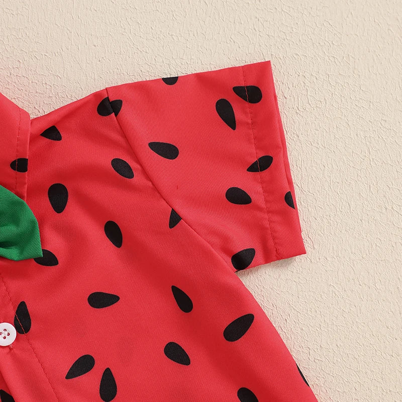 Toddler Summer Outfit Set with Watermelon Pattern | Cute Boys Clothes