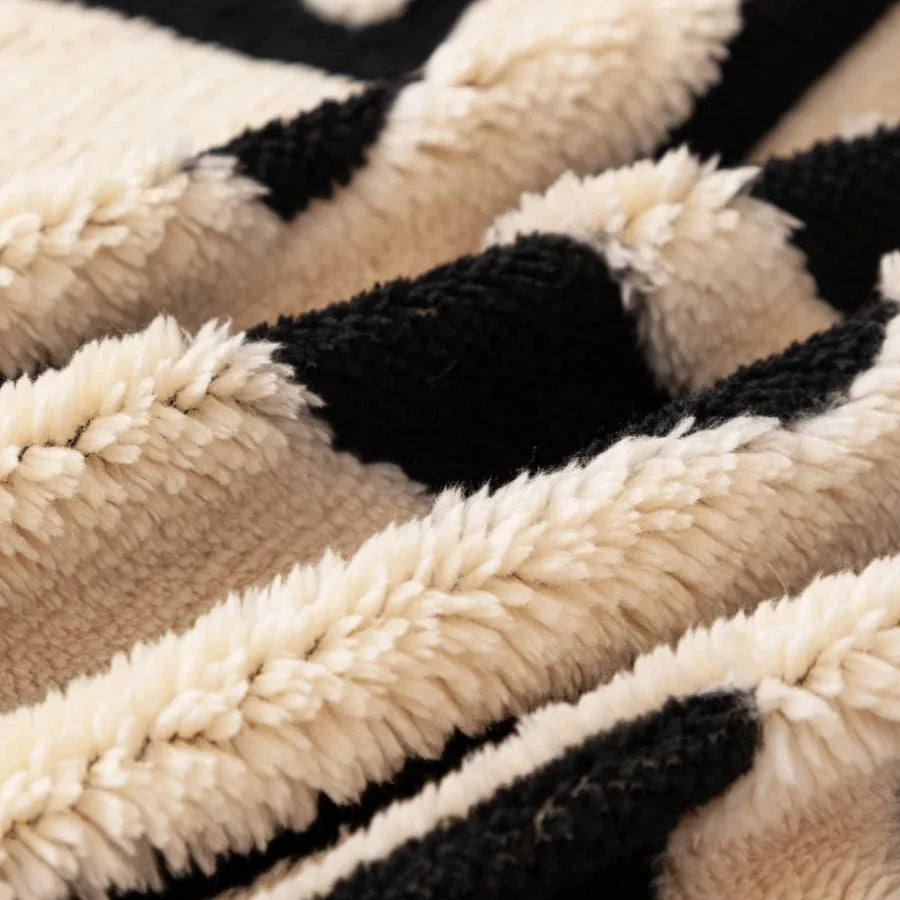 Bohemian Jacquard Fleece Sofa Towel | Cozy Blanket for Living Room