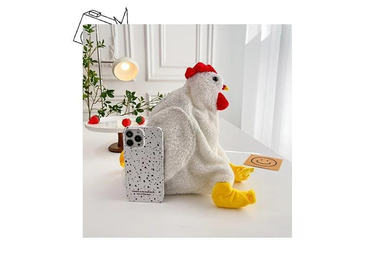 Chickens Shape Crossbody Purse | Cute Plush Handbag for Women
