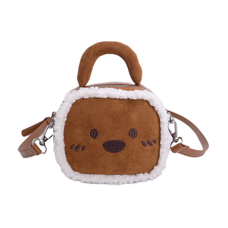 Plush Bear Commuter Bag | Cozy Lamb Fleece Shoulder Crossbody