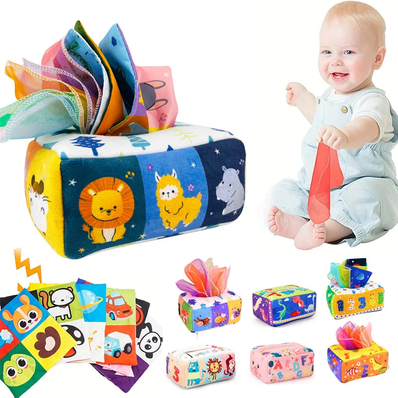 Baby Montessori Magic Tissue Box | Sensory Learning Toy