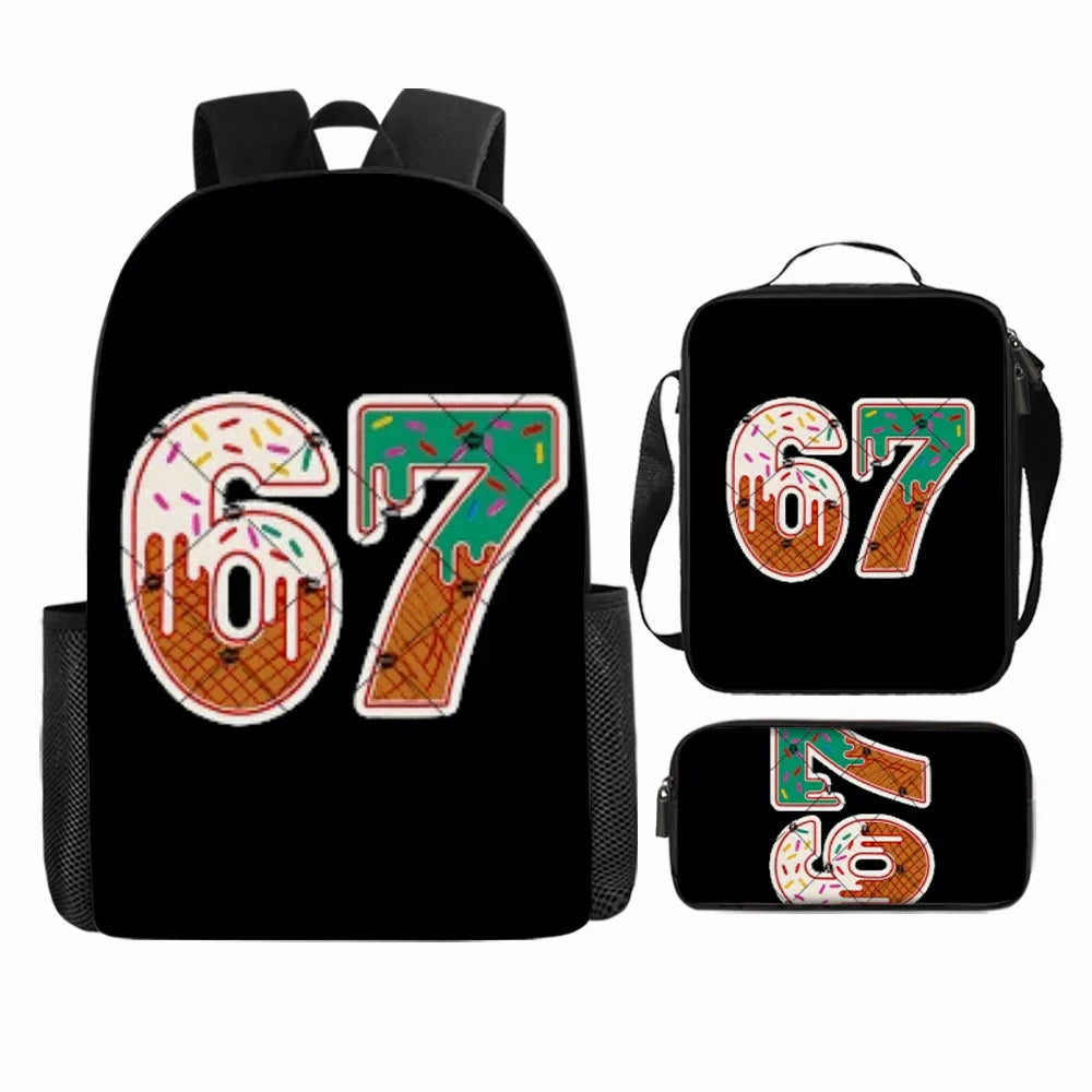 Cute Anime-Inspired Backpack & Lunch Bag Set for Students