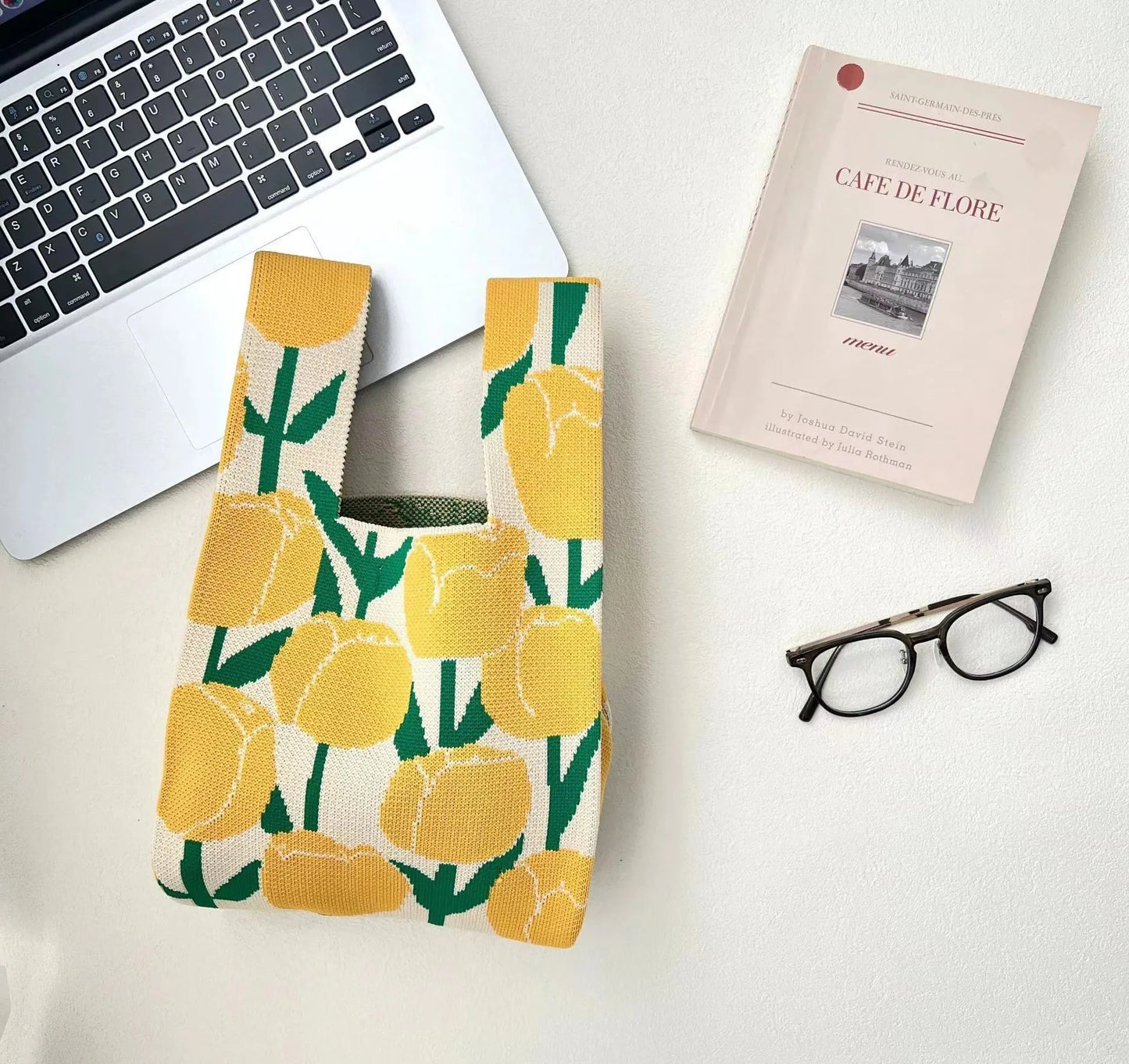 Handmade Mini Knitted Tote Bags | Portable Spring Summer Handbags