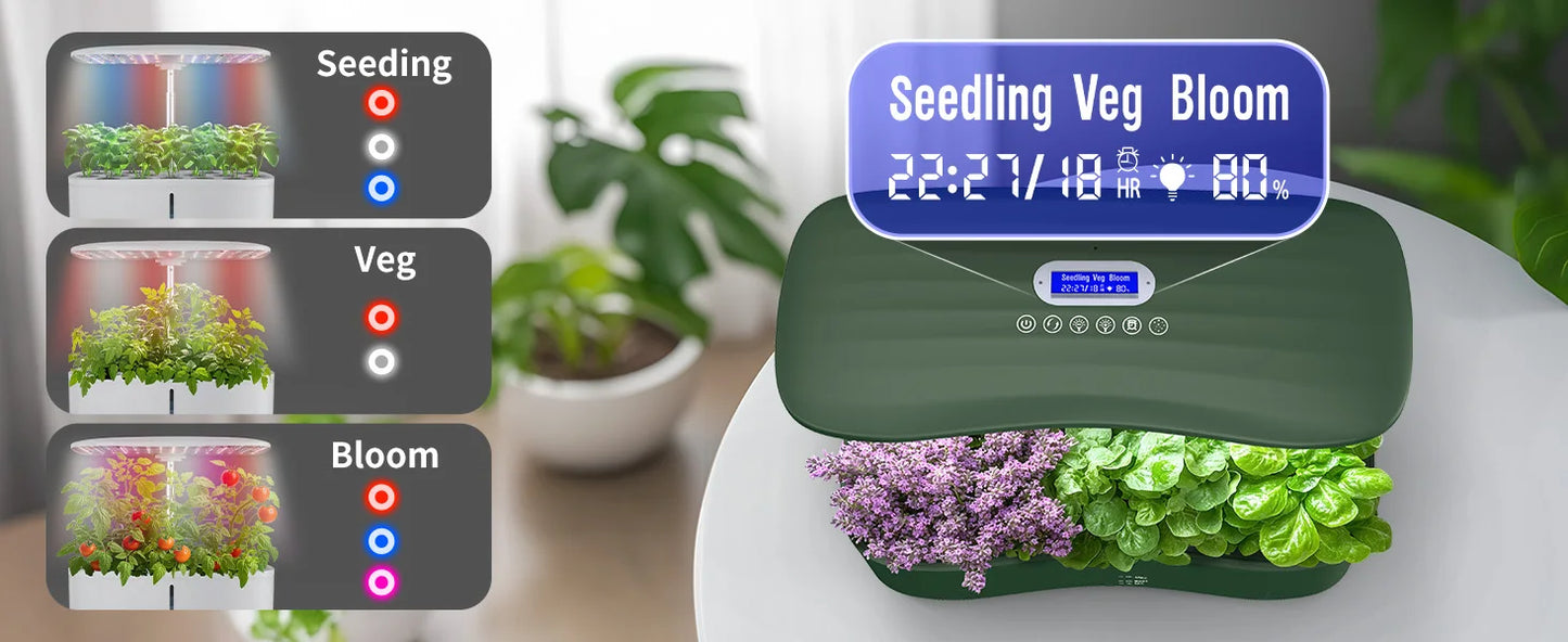 Indoor Herb Garden Kit | 15 Pods with Smart Grow Modes