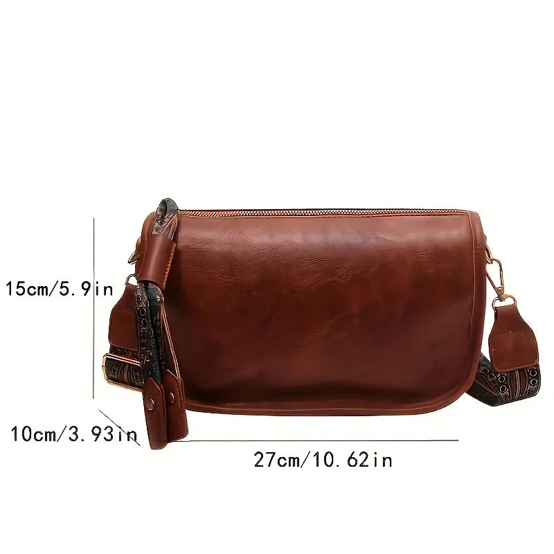 Stylish Leather Crossbody Bag | Large Capacity Daily Purse